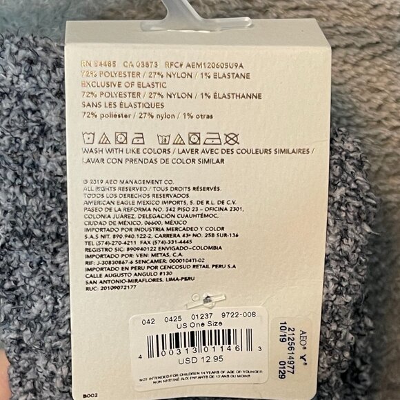 American Eagle Women Knee High Comfy Cozy Warm Fuzzy Socks One Size NWT - Picture 6 of 6